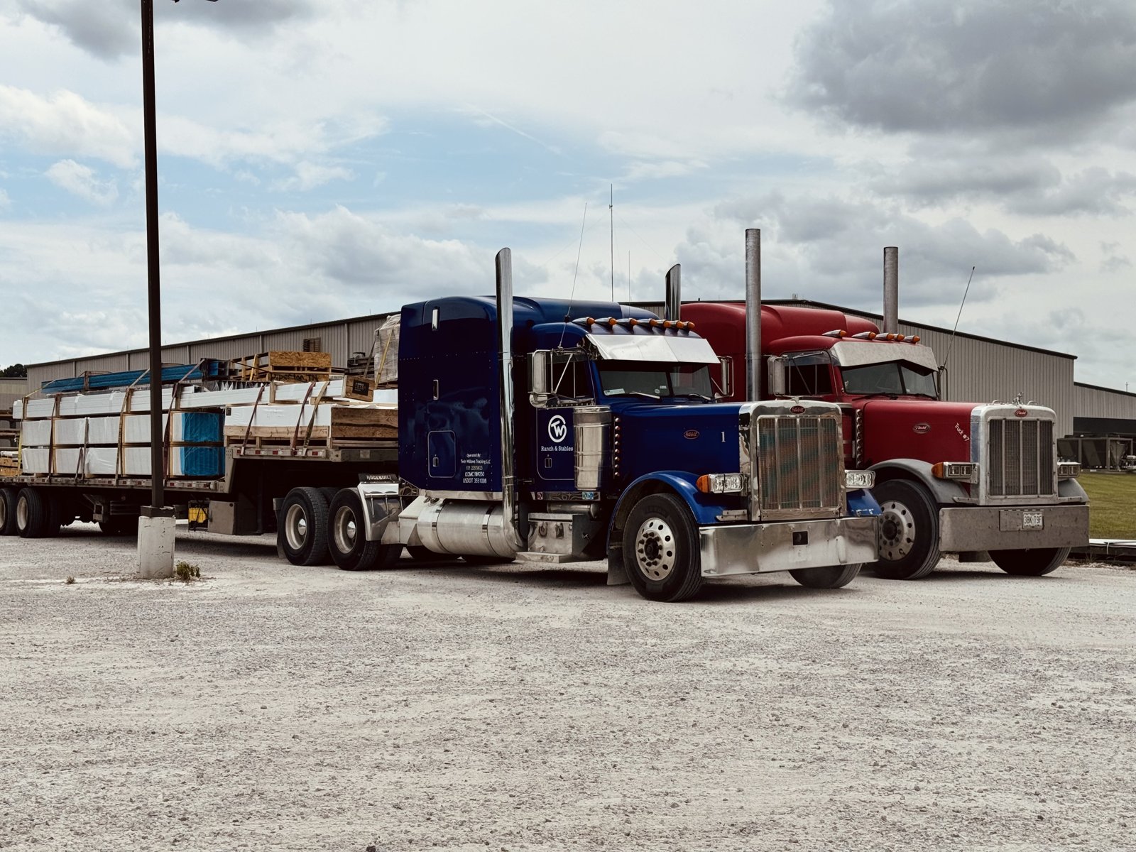 Twin Willows Trucking loaded flatbeds