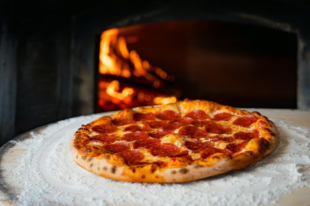 Neapolitan wood-fired pizza at Whistling Springs Brewing Co.